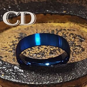 Women's Matte Blue Wedding Ring - Blue Wedding Ring For Girls